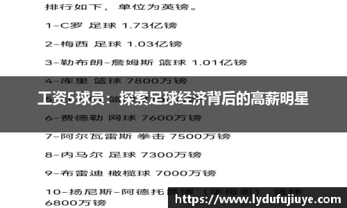 工资5球员：探索足球经济背后的高薪明星